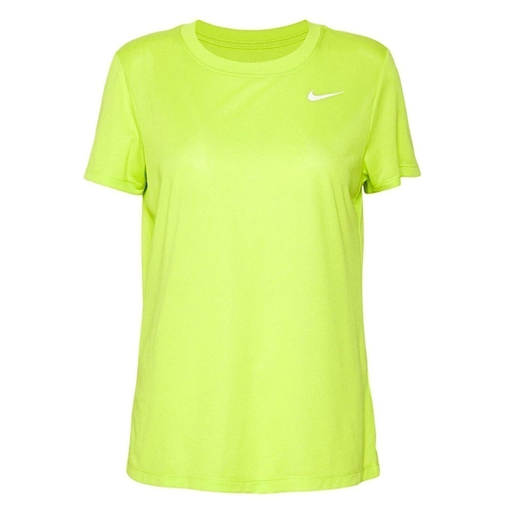 NIKE • Women’s Atomic Green DRI-FIT Legend TEE Crew Athletic Shirt Top